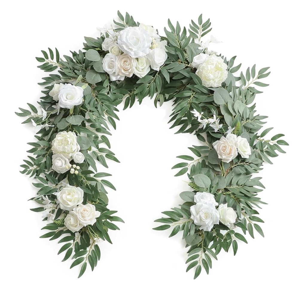 Elegant Ivory Floral Garland